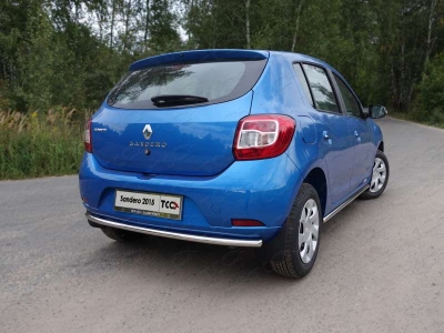 Защита заднего бампера 42 мм ТСС для Renault Sandero 2015-2021