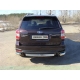 Защита заднего бампера овальная 75х42 мм ТСС для Subaru Forester SJ 2013-2016