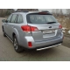Защита заднего бампера центральная 50 мм ТСС для Subaru Outback 2012-2014