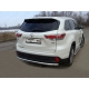 Защита заднего бампера 60 мм ТСС для Toyota Highlander 2014-2016
