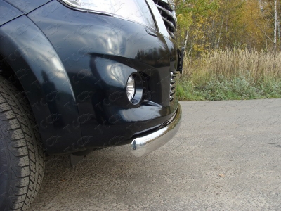 Защита передняя овальная 75х42 мм ТСС для Toyota Hilux 2011-2015