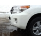 Защита передняя овальная короткая 75х42 мм ТСС для Toyota Land Cruiser 200 2012-2015