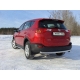 Защита заднего бампера центральная 60 мм ТСС для Toyota RAV4 2013-2015