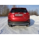 Защита заднего бампера центральная 60 мм ТСС для Toyota RAV4 2013-2015