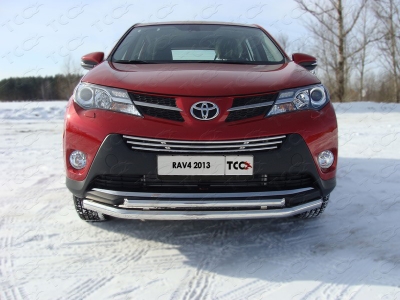 Рамка номерного знака Toyota RAV4 (комплект) ТСС для 2013-2015