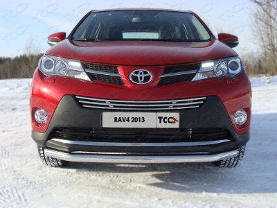 Защита переднего бампера 60 мм ТСС для Toyota RAV4 2013-2015