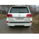 Защита задняя уголки 76 мм ТСС для Toyota Land Cruiser 200 2015-2021