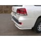 Защита задняя уголки 76 мм ТСС для Toyota Land Cruiser 200 2015-2021