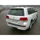 Защита задняя овальные уголки 75х42 мм ТСС для Toyota Land Cruiser 200 2015-2021