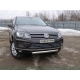 Защита передняя овальная 75х42 мм ТСС для Volkswagen Touareg 2014-2017