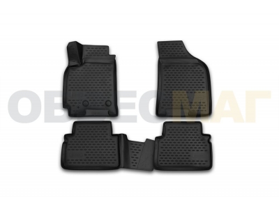 Коврики 3D в салон полиуретан 4 штуки Element для Daewoo Gentra 2013-2015 CARDAE10001