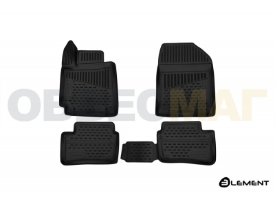 Коврики 3D в салон полиуретан 4 штуки Element для Kia Picanto 2017-2021