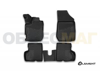 Коврики 3D в салон полиуретан 4 штуки Element для Renault Kaptur 2016-2021