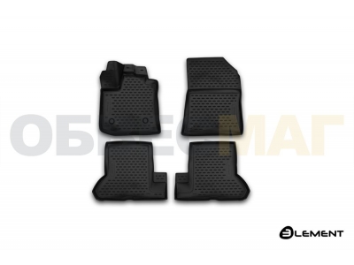 Коврики 3D в салон полиуретан 4 штуки Element для Renault Dokker 2012-2021