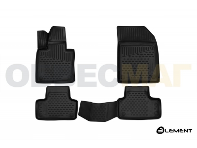 Коврики 3D в салон полиуретан 4 штуки Element для Volvo XC60 2017-2021