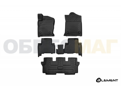 Коврики 3D в салон полиуретан 5 штук Element для Haval H9 2015-2021 ELEMENT3D9903210k