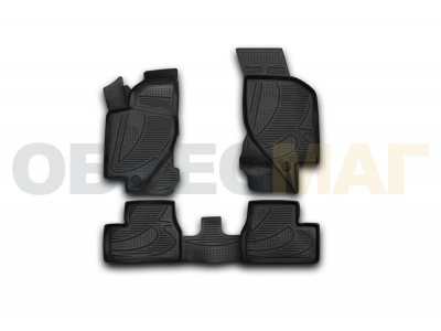 Коврики 3D в салон полиуретан 4 штуки Element для Lada Kalina 2004-2013