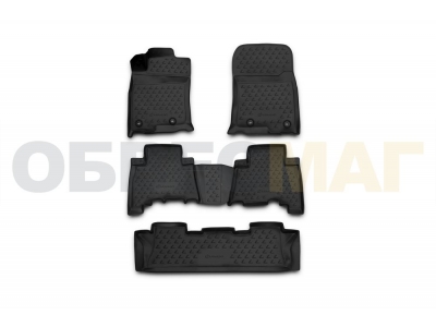 Коврики 3D в салон полиуретан 5 штук для 7 мест Element для Lexus GX460 2014-2019