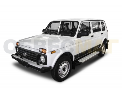 Пороги алюминиевые Rival Silver New для Нива ВАЗ 2131 1993-2021