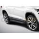 Пороги алюминиевые Rival Black New для Skoda Kodiaq 2017-2021
