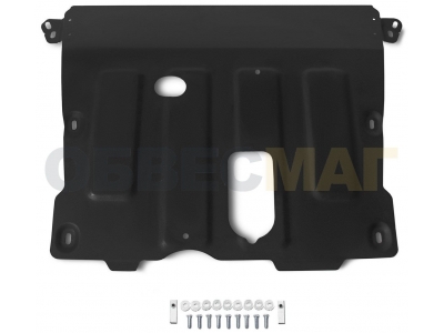 Защита картера и КПП Автоброня, сталь 2 мм для Nissan Terrano/Renault Duster/Arkana/Kaptur/Arkana 2010-2021