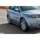 Пороги алюминиевые Rival Black New для Geely Atlas 2018-2021 F173ALB.1903.2