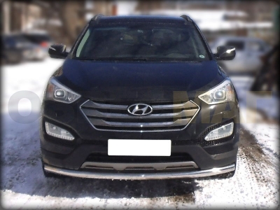 Защита переднего бампера 60 мм для Hyundai Santa Fe 2012-2016