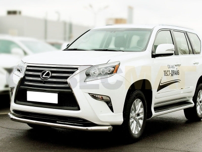 Защита переднего бампера 76 мм для Lexus GX460 2014-2019