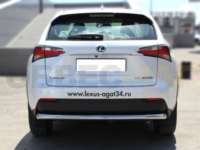 Защита заднего бампера 60 мм для Lexus NX200/300h 2014-2017