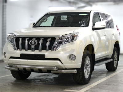 Защита переднего бампера Shark 76 мм для Toyota Land Cruiser Prado 150 2013-2017