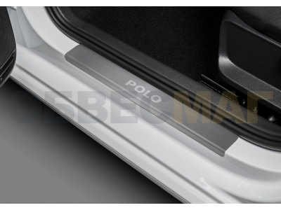 Накладки на пороги Rival, 4 шт для Volkswagen Polo 2020-2021