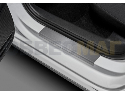 Накладки на пороги Rival, 4 шт для Volkswagen Polo 2020-2021