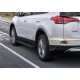 Пороги алюминиевые Rival Black для Toyota RAV4 2013-2019