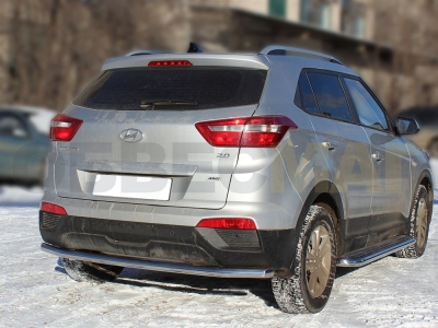 Защита заднего бампера 53 мм для Hyundai Creta 2016-2021