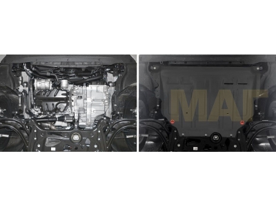 Защита картера и КПП Автоброня, сталь 2 мм для Audi A3 2012-2021