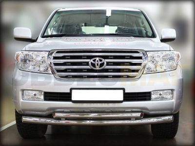 Защита передняя двойная 76-60 мм для Toyota Land Cruiser 100 1998-2007 LC 5.1