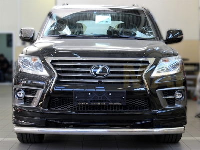 Защита переднего бампера 76 мм для Lexus LX-570 Sport 2010-2013