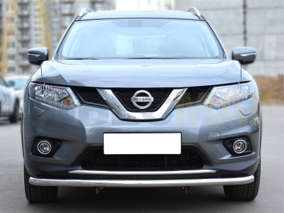Защита переднего бампера 53 мм с подгибами для Nissan X-Trail T32 2015-2018