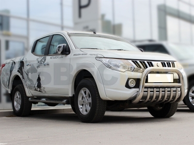 Кенгурин 76 мм с защитой картера 43 мм для Mitsubishi L-200 2015-2019
