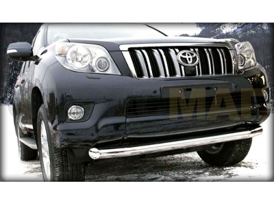 Защита переднего бампера 76 мм короткая для Toyota Land Cruiser Prado 150 2013-2017