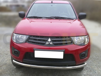 Защита переднего бампера 76 мм для Mitsubishi L-200 2014-2015