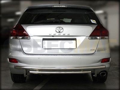 Защита заднего бампера двойная 53-53 мм для Toyota Venza 2012-2017