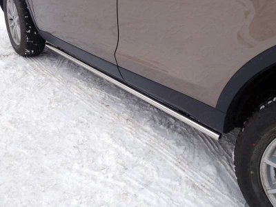 Пороги труба 42 мм ТСС для Land Rover Discovery Sport 2014-2021