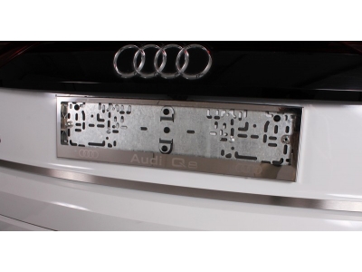 Рамка номерного знака ТСС для Audi Q8 2018-2021