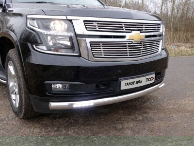 Накладка решётки радиатора верхняя 12 мм ТСС для Chevrolet Tahoe 2016-2021