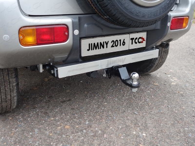 Фаркоп ТСС надпись Jimny, шар E нержавеющий для Suzuki Jimny 2012-2018