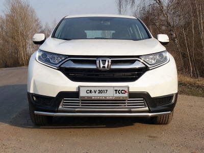Накладка решетки радиатора нижняя 16 мм ТСС для Honda CR-V 2017-2021