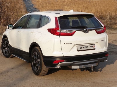 Защита задняя уголки 42 мм ТСС для Honda CR-V 2017-2021