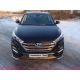Защита переднего бампера уголки 42 мм ТСС для Hyundai Tucson 2015-2018