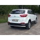 Защита заднего бампера овальная 75х42 мм ТСС для Hyundai Creta 2016-2021